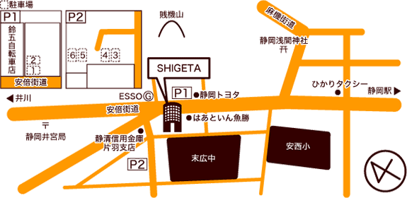 SHIGETA（シゲタ）の地図